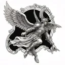 Gabriel the archangel tattoo design idea