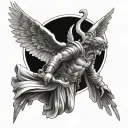 Gabriel the archangel tattoo design idea