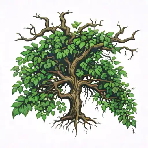 a poisonous tree whose roots appear in the lyrics of the song "Oh, beautiful poison tree Let your power grow in me" tattoo design idea