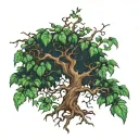 a poisonous tree whose roots appear in the lyrics of the song "Oh, beautiful poison tree Let your power grow in me" tattoo design idea