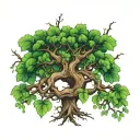 a poisonous tree whose roots appear in the lyrics of the song "Oh, beautiful poison tree Let your power grow in me" tattoo design idea