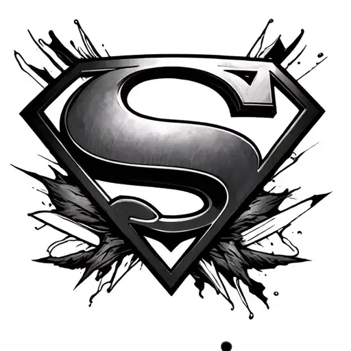 superman symbol arm sleeve tattoo design incorporating elements tattoo design idea