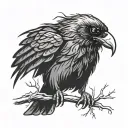 semicolon crow tattoo design idea