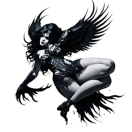 albedo overlond power sexy tattoo design idea