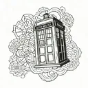 Tardis tattoo design idea