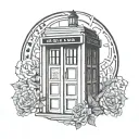 Tardis tattoo design idea