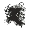 Greek mythology cover up back tattoo with Prometheus, Oceanus, and atlas tattoo design idea