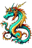 dragon and unicorn tattoo design idea