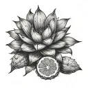 agave plant, tequila, limes tattoo design idea