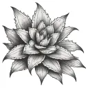 agave plant, tequila, limes tattoo design idea