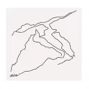 whistler ski resort trail map tattoo design idea