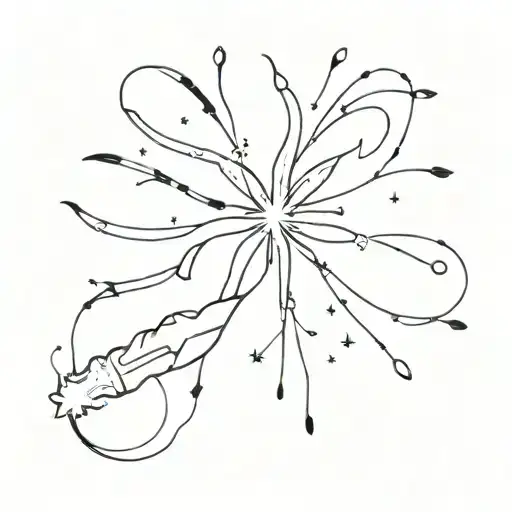 firecracker with lit fuse connected tattoo design idea