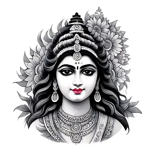 Hindu vishnu mahesh triology tattoo design idea