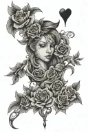 ADHD representation dealing with heartbreak and trying to focus on healing in the future  tattoo design idea