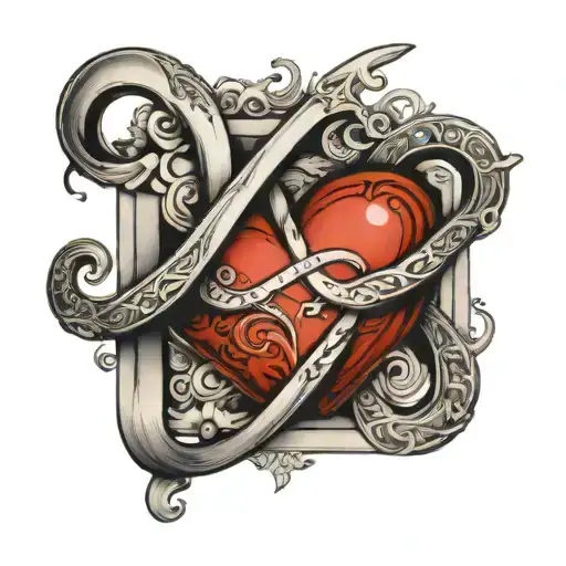 infinity symbol with heart tattoo design idea