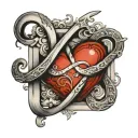 infinity symbol with heart tattoo design idea