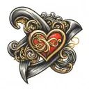 infinity symbol with heart tattoo design idea