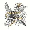 nike logo incorporated tattoo design idea