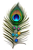peacock feather,thirshul,louts and seven chakra symbols tattoo design idea