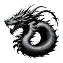 dragon mountains tattoo design idea