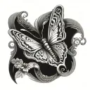 elden ring butterfly resting tattoo design idea