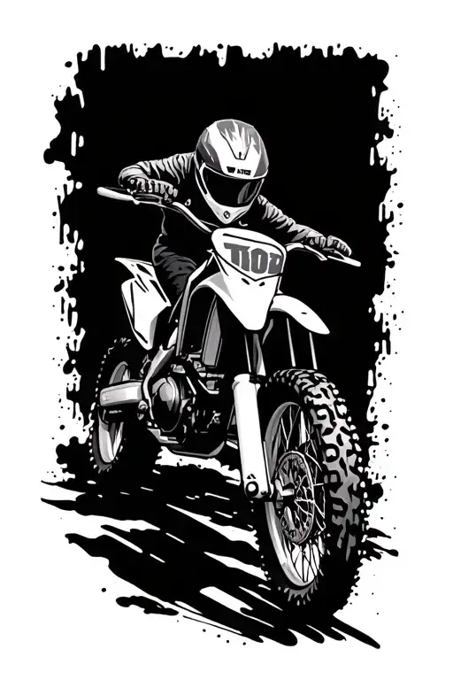 Dirt Bike tattoo design idea