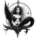 sirens and sailors tattoo design idea