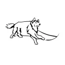 a husky dog tattoo design idea
