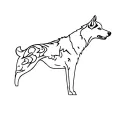 a husky dog tattoo design idea