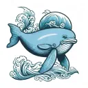 beluga whale tattoo design idea