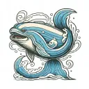 beluga whale tattoo design idea