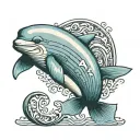 beluga whale tattoo design idea