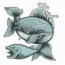 beluga whale tattoo design idea