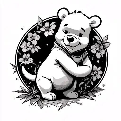winnie the pooh tattoo design idea