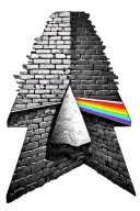 pink floyd dark side the wall bricks prism tattoo design idea
