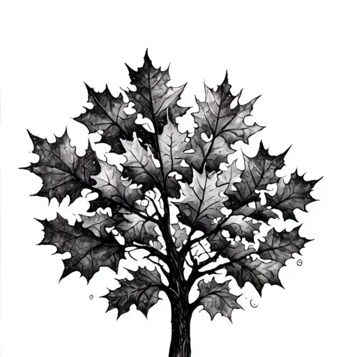 vermont maple tree tattoo design idea