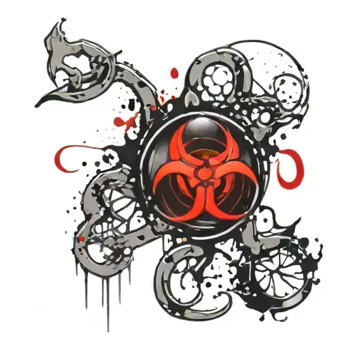 biohazard tattoo design idea