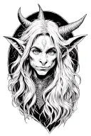 dark fantasy theme Dark Crystal combined with the goblin king from the labyrinth with the neverending story&last unicorn tattoo design idea