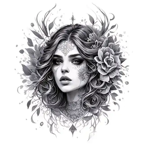 Victorious Dream Beauty Fantasy tattoo design idea