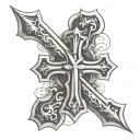 make a cross with these 3 elements in one: - Lorraine cross - Occitan cross - Jean le Navigator cross tattoo design idea