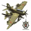 Russian attack aircraft with AK machine gun, fpv drone tattoo design idea