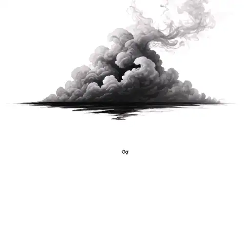 Coverup Clouds and Smoke tattoo design idea