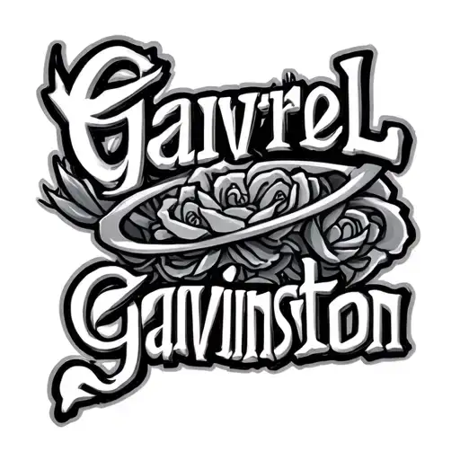 "Gavriel Gavinston" Children name simple meaningful tattoo tattoo design idea