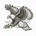 eagle flying tattoo design idea