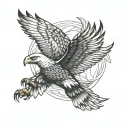 eagle flying tattoo design idea
