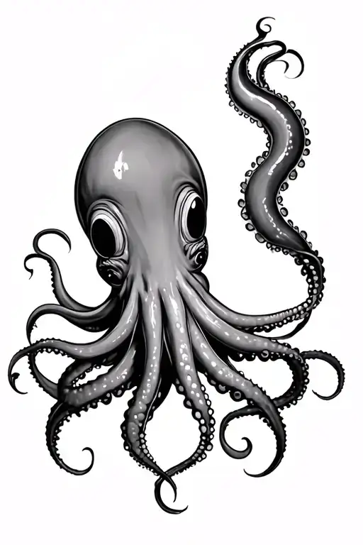 Squid rubber hose art tattoo tattoo design idea