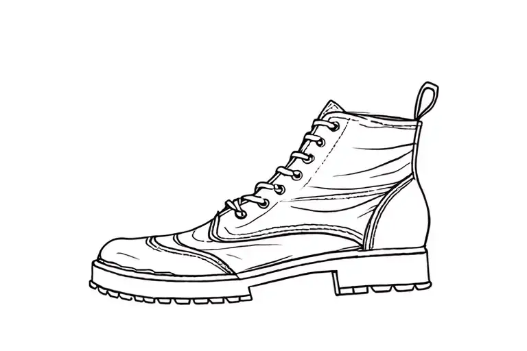 Costume shoe drawing tattoo design idea