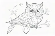 owl doodle tattoo design idea