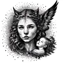 strengh family courage protection tattoo design idea