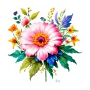 Aries Birth Flower tattoo design idea